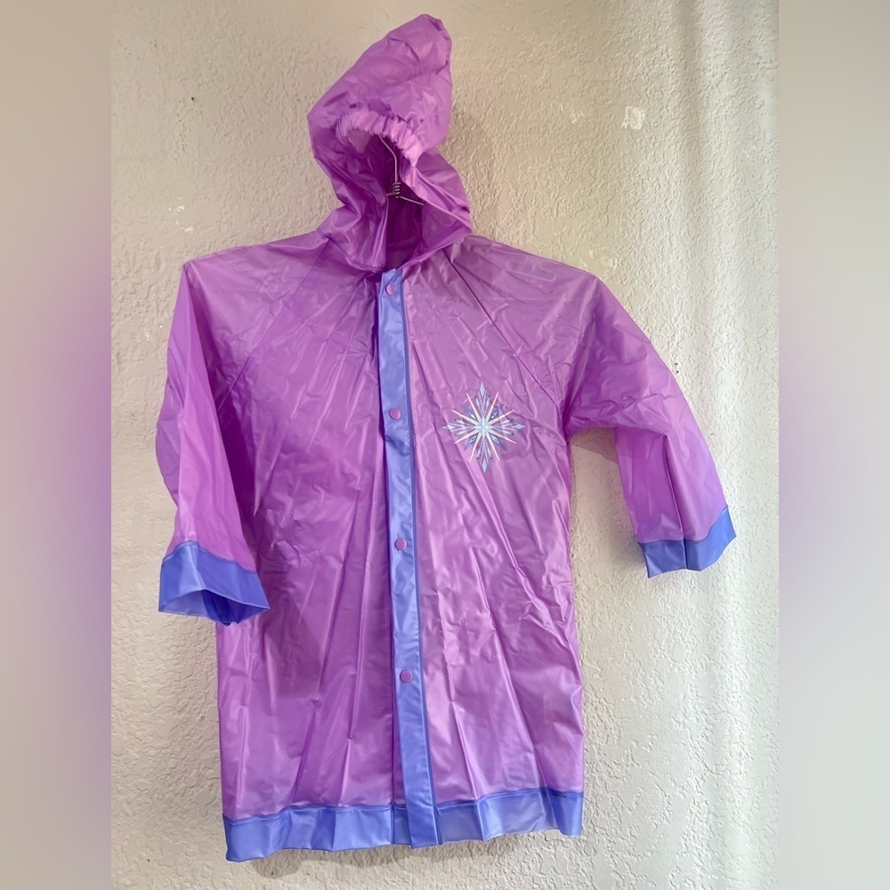 Disney rain waterproof Little Girls frozen II  Characters Slicker size Large